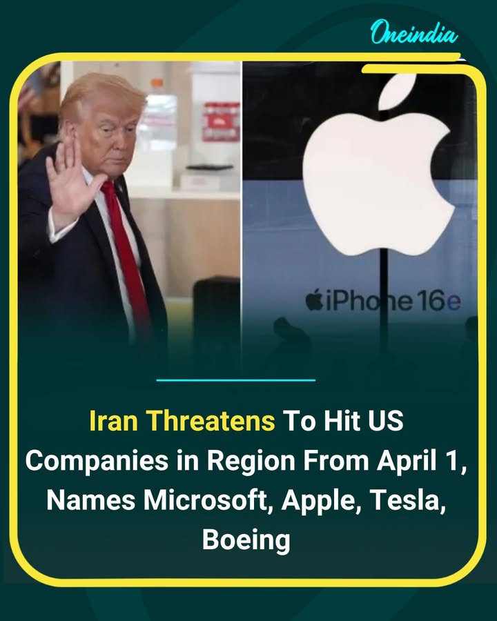 Iran’s Islamic Revolutionary Guard Corps (IRGC) has threatened to target major U.S. companies in the Middle East starting April 1, citing retaliation for attacks on Iranian interests. Companies named include Microsoft, Apple, Tesla, and Boeing, with Iranian media warning of potential destruction of their regional operations amid rising Gulf tensions.
