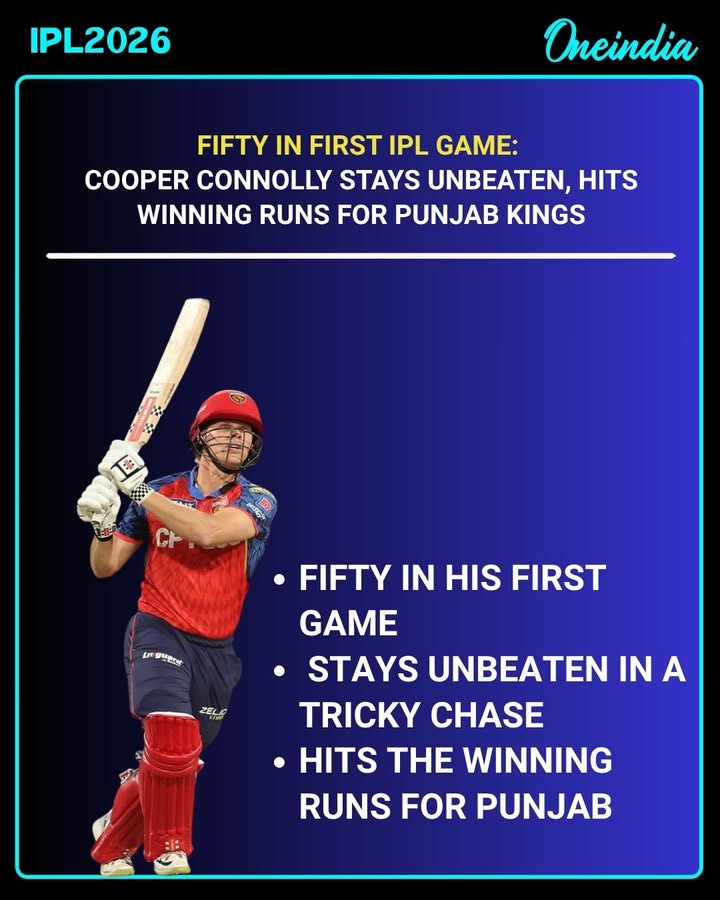 Connolly Shines on IPL Debut With Half-Century and Match-Winning Knock