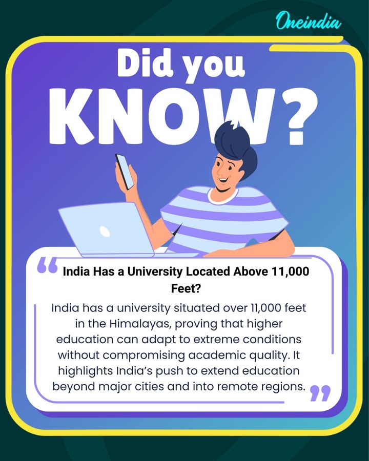 India’s Highest University at 11,000 Feet Shows How Education Thrives in the Himalayas.