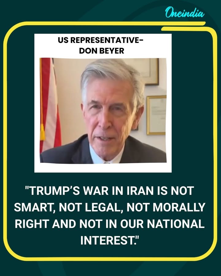 Don Beyer Slams Trump Over Iran Policy, Calls It Against National Interest
