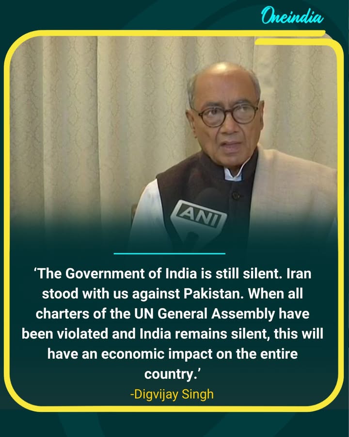 “Iran Stood With India Against Pakistan, Yet Govt Silent”: Digvijaya Singh