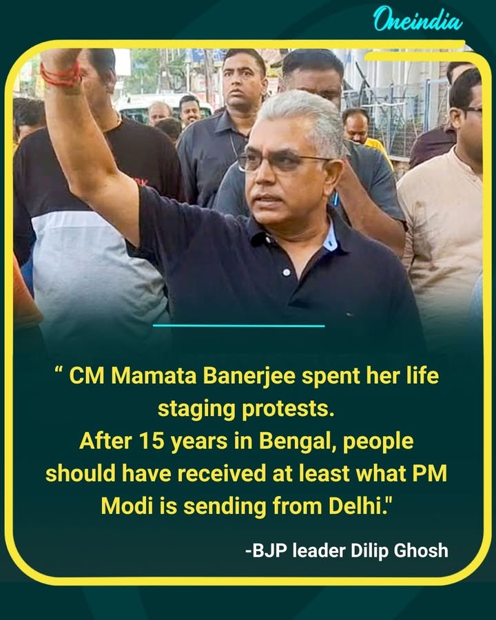 After 15 years in power, Bengal should have received what PM Modi is sending from Delhi.” — Dilip Ghosh on Mamata Banerjee