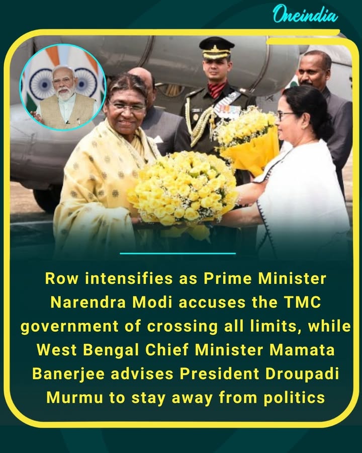 PM Modi accuses the TMC government of crossing all limits, while CM Mamata Banerjee advises the President to stay away from politics.
Hashtags: