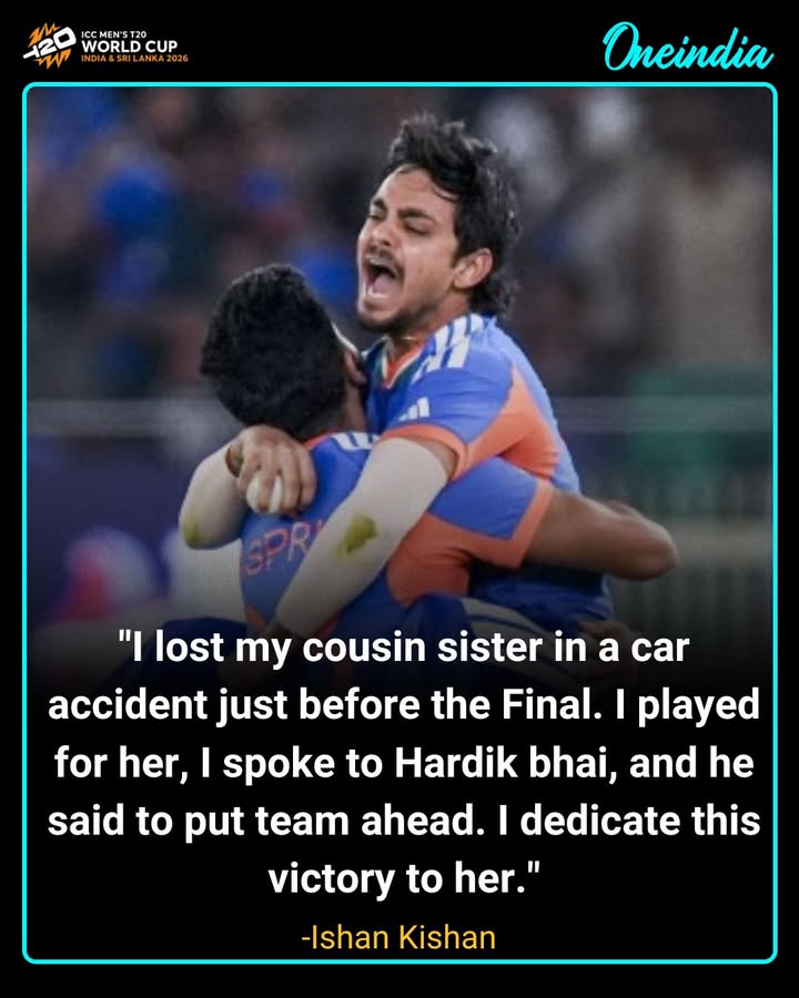 Ishan Kishan Dedicates India’s T20 World Cup Victory to Late Cousin Sister