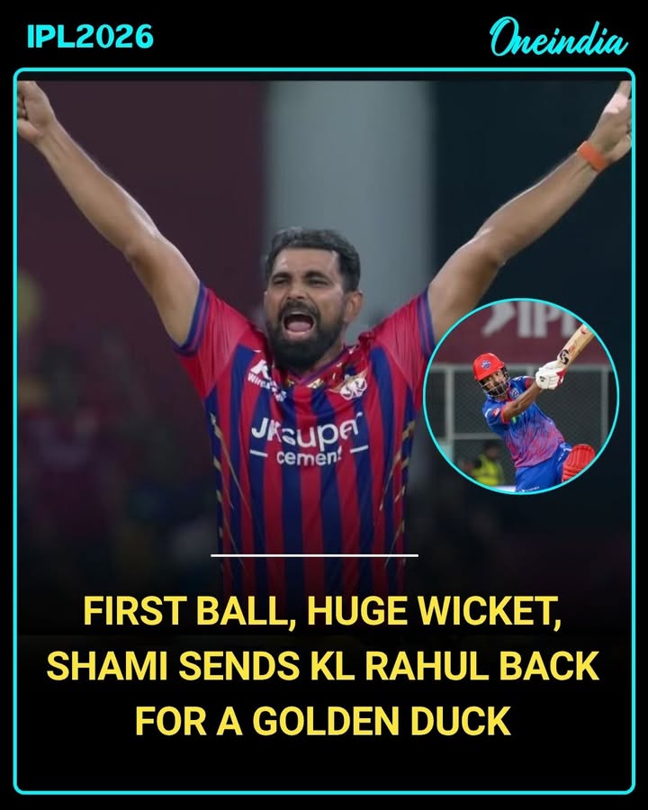 Opening over shock! KL Rahul departs for a golden duck as Shami delivers a killer first ball.