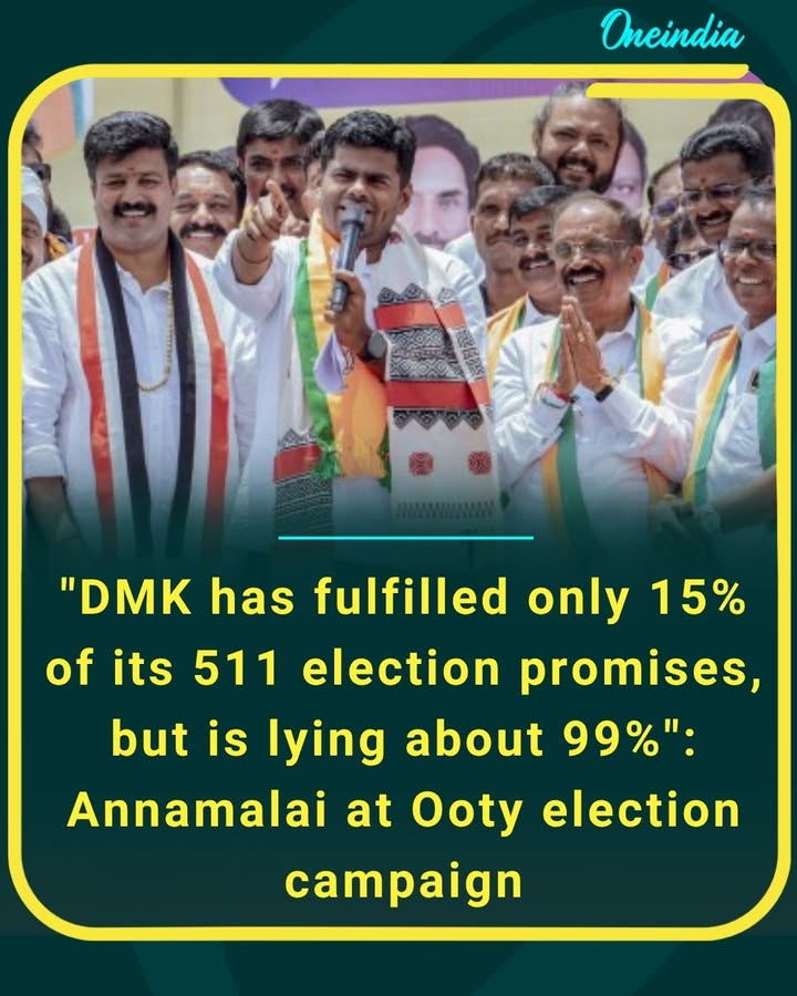 Annamalai targets DMK in Ooty, alleging major gaps between promises and performance