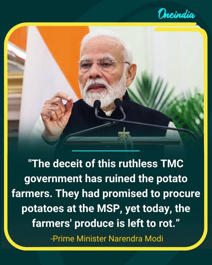 Narendra Modi accuses All India Trinamool Congress of hurting potato farmers in Purba Bardhaman