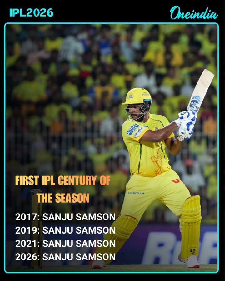 First IPL century of the season: Sanju Samson does it again 💥