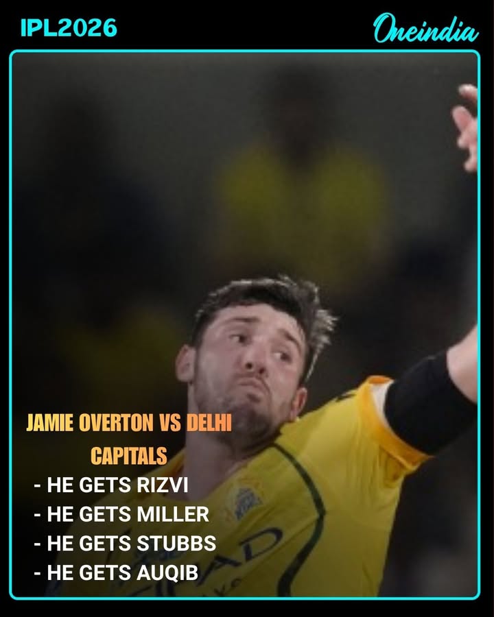 Jamie Overton dismantles DC lineup with key wickets 🏏