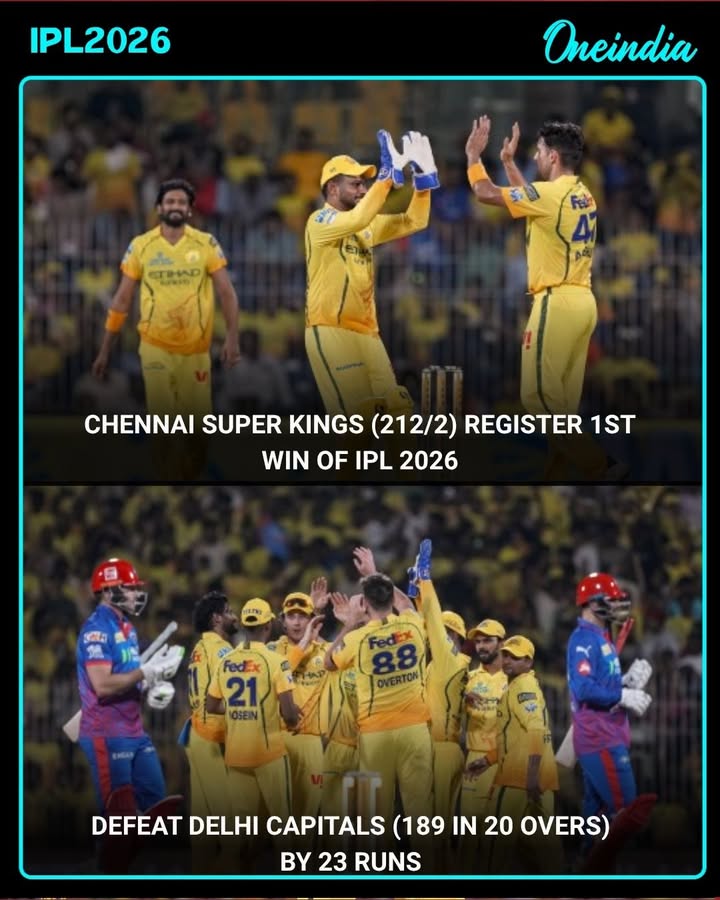 Chennai Super Kings register their first win of IPL 2026 🏆🔥
