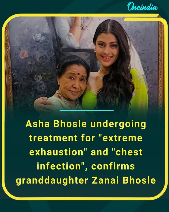 Asha Bhosle undergoing treatment for 'extreme exhaustion' and 'chest infection', confirms granddaughter Zanai Bhosle