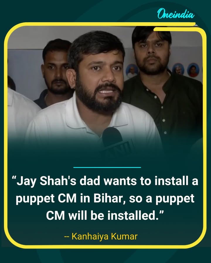 Kanhaiya Kumar Targets Jay Shah’s Father Over ‘Puppet CM’ Remark in Bihar