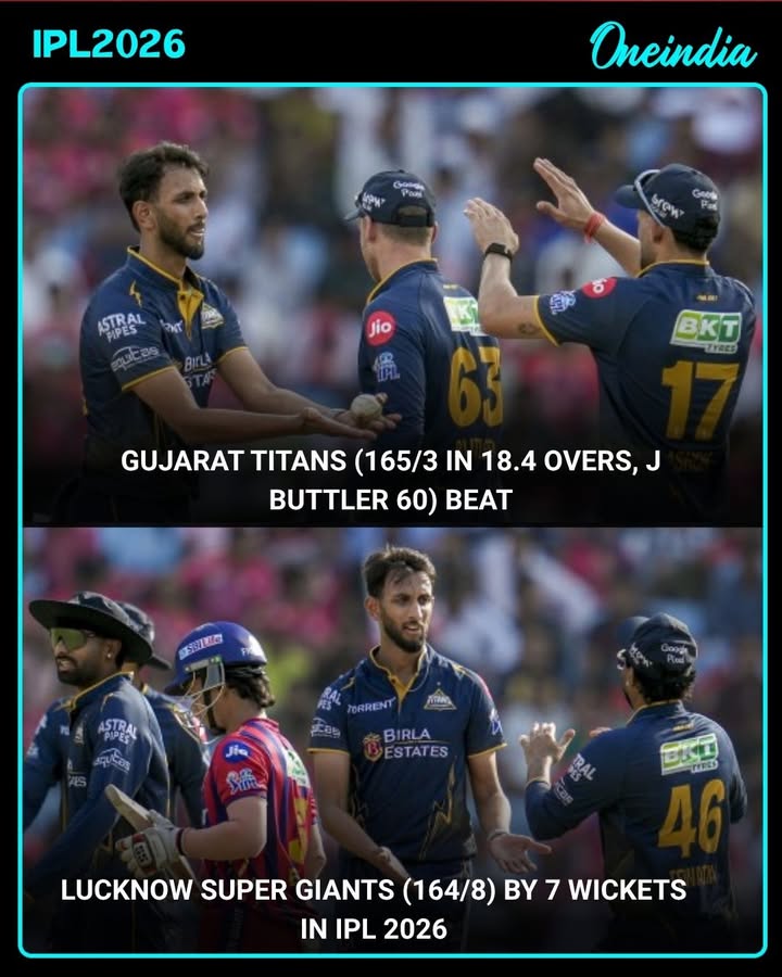 Gujarat Titans Cruise Past Lucknow Super Giants by 7 Wickets