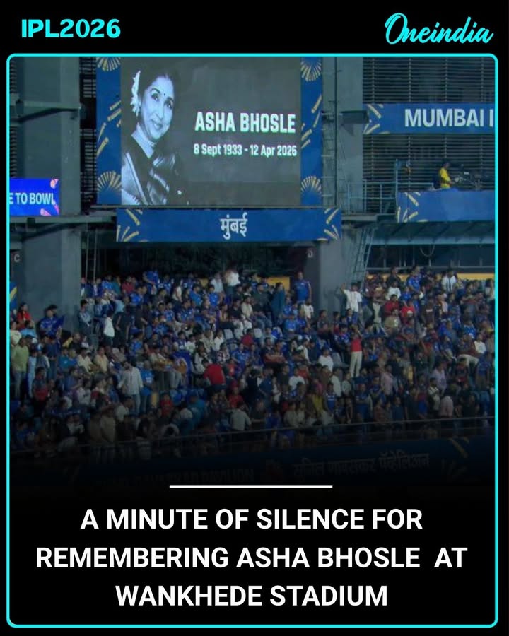 Wankhede Crowd Honours Legend Asha Bhosle During MI vs RCB