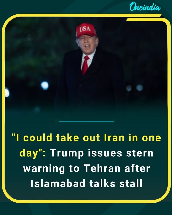 Tensions rise as Donald Trump warns Iran with a bold statement following stalled Islamabad talks