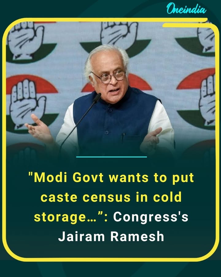 “Caste census can’t be sidelined anymore,” says Congress leader Jairam Ramesh, alleging the Government of India is delaying crucial data that shapes social justice policies.