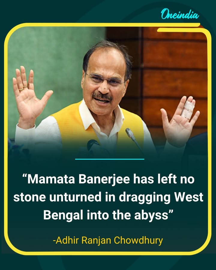 Adhir Ranjan Chowdhury attacks Mamata Banerjee over West Bengal governance