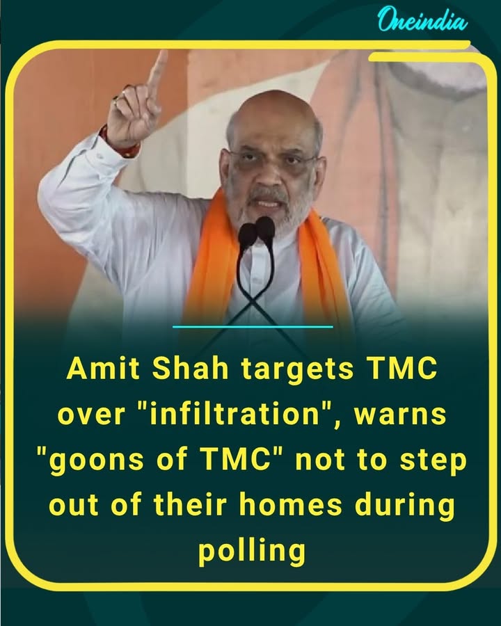 Amit Shah intensifies his attack on Trinamool Congress, raising concerns over infiltration and issuing a strong warning ahead of polling day.