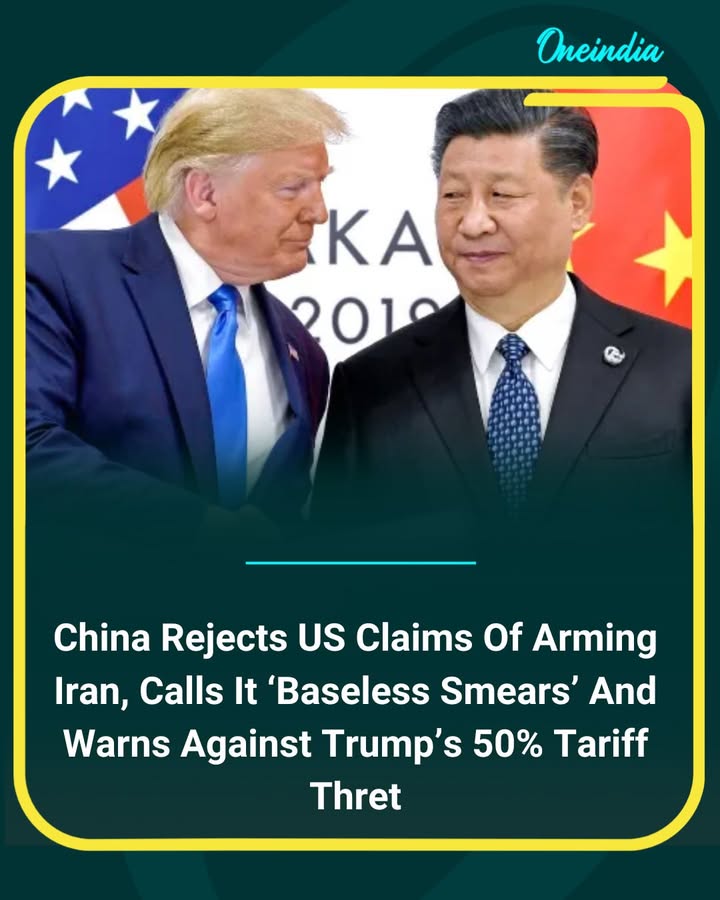 China has rejected US allegations that it is supplying weapons to Iran, calling the claims “baseless smears.” The statement comes amid rising tensions after US President Donald Trump warned of a possible 50% tariff on countries accused of supporting Iran militarily. Beijing denied any wrongdoing and cautioned against what it described as politically motivated accusations.