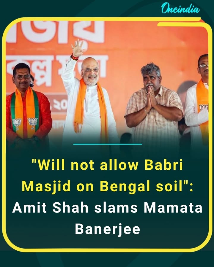 A fiery political clash heats up as Amit Shah takes a strong stand against Mamata Banerjee over the Babri Masjid remark in West Bengal