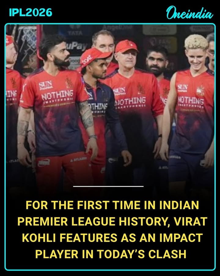 History made as King Kohli steps in as an Impact Player for the first time ever in IPL