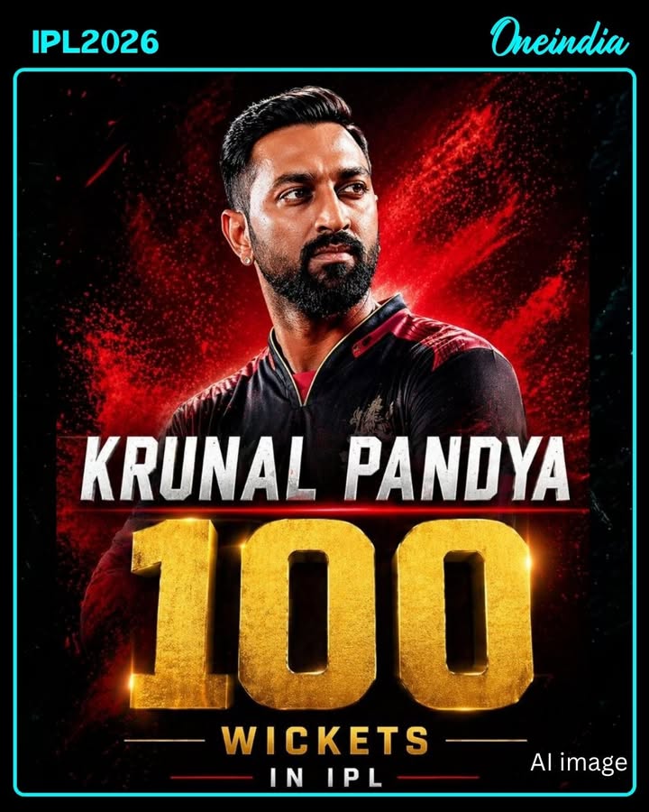 Krunal Pandya makes it to the 100 IPL wickets club!
