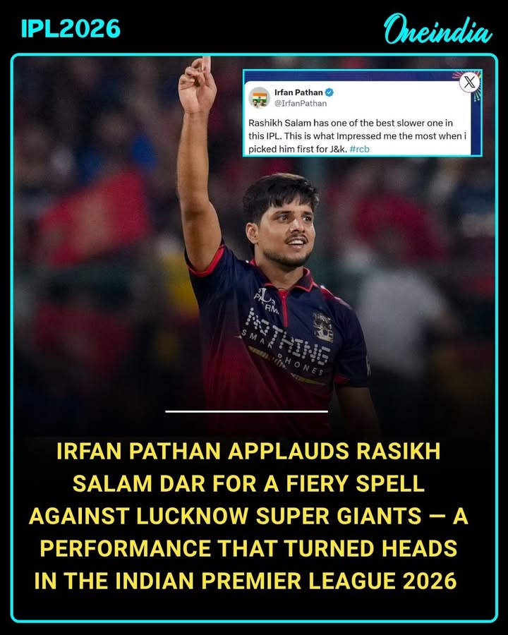 Irfan Pathan praises Rasikh Salam Dar for his outstanding bowling performance against Lucknow Super Giants.