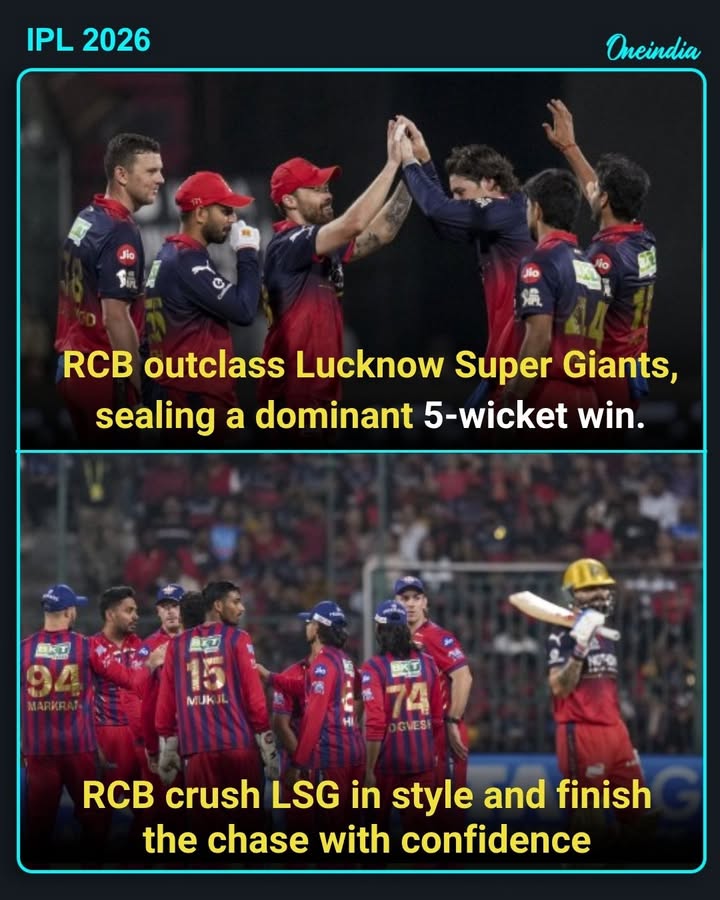 LSG go down as RCB seal a 5-wicket victory