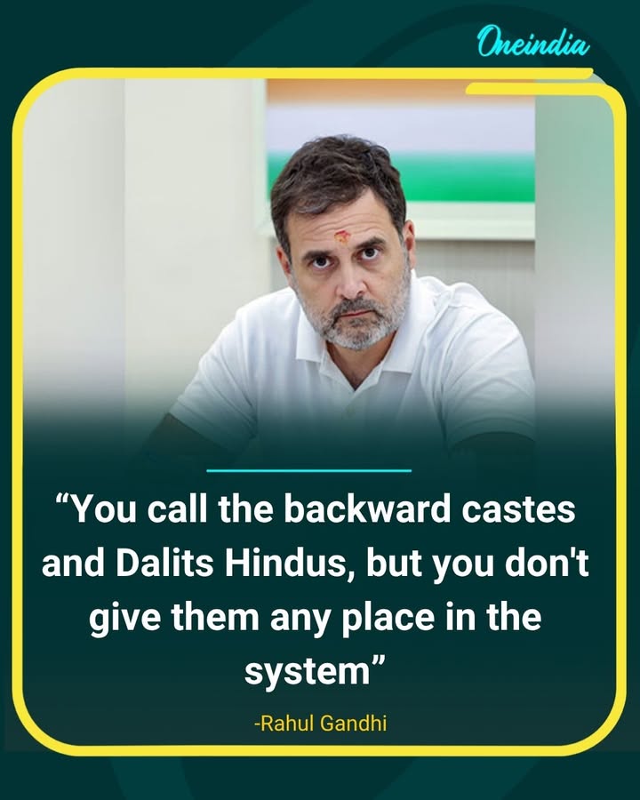 Rahul Gandhi criticises system, questions representation of backward castes and Dalits