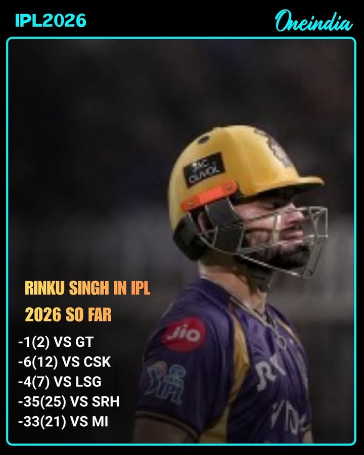 It hasn’t been the best season for Rinku Singh so far