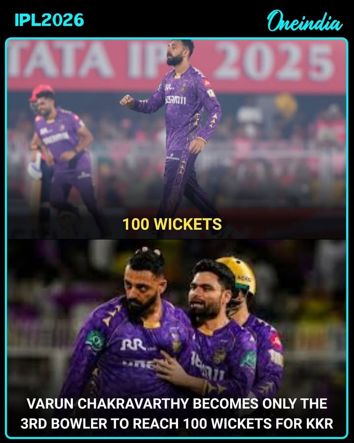 Varun Chakravarthy joins elite club, becomes 3rd bowler to take 100 wickets for KKR