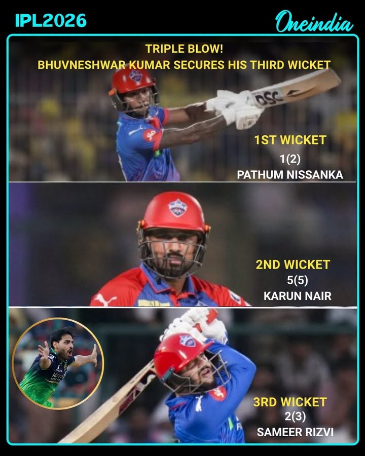 Bhuvneshwar Kumar picks up his third wicket in quick succession