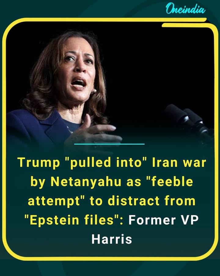 War or distraction? Harris slams Trump’s Iran move, linking it to deeper controversies and questioning the real motive behind escalating tensions.