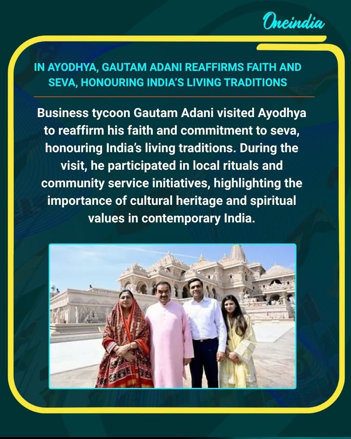 Gautam Adani Reaffirms Faith and Seva in Ayodhya