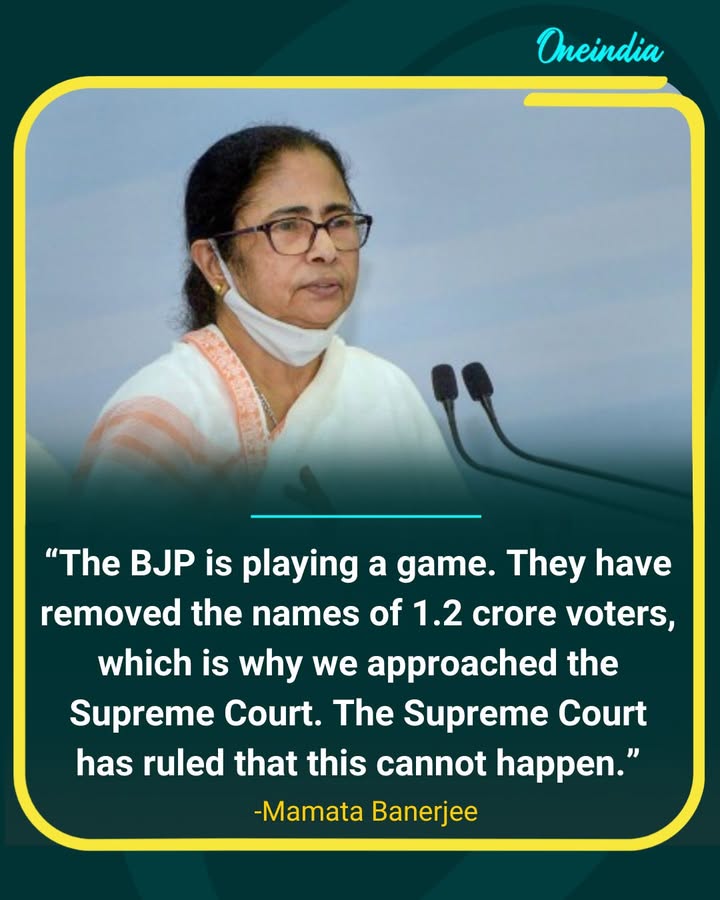 Mamata Banerjee Alleges BJP Removed 1.2 Crore Voter Names, Turns to Supreme Court