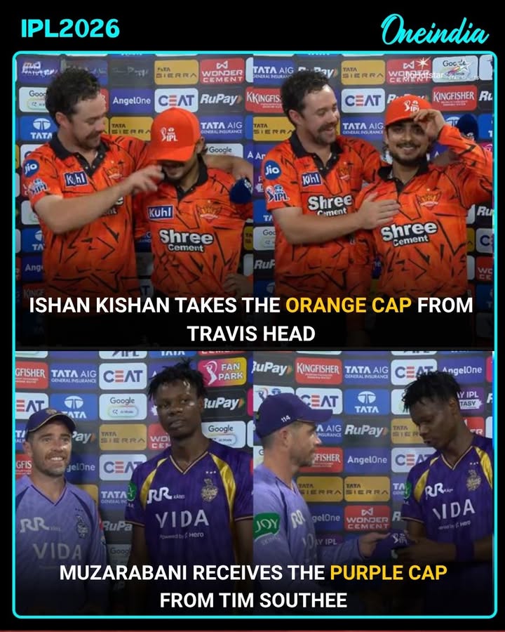 In IPL 2026, Ishan Kishan has taken over the Orange Cap from Travis Head as the tournament’s leading run-scorer. Meanwhile, Blessing Muzarabani claimed the Purple Cap from Tim Southee, recognizing him as the top wicket-taker so far, marking a thrilling turn in the IPL 2026 stats race.