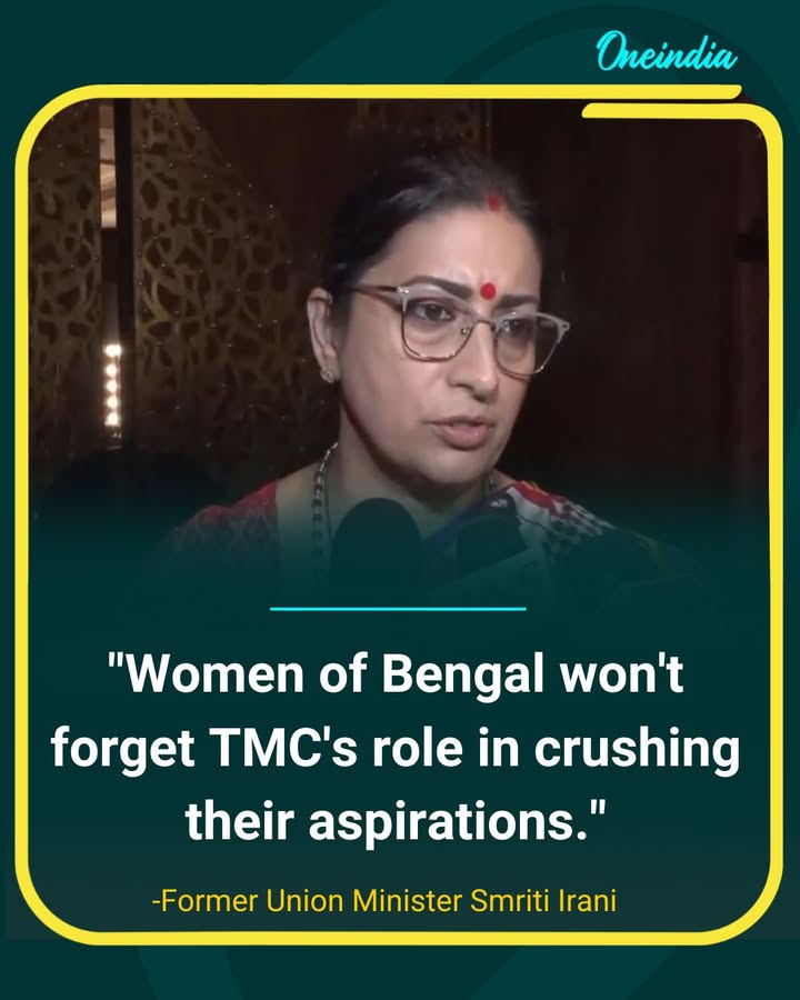 Smriti Irani Targets TMC Over Women’s Issues in West Bengal