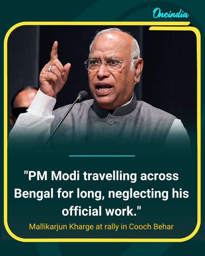 Mallikarjun Kharge Accuses PM Modi of Neglecting Official Duties