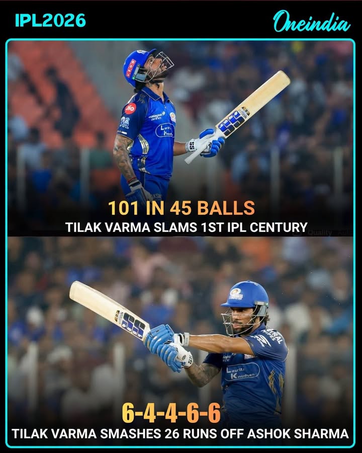 Tilak Varma Unleashes Carnage: 26 Runs Off One Ashok Sharma Over!