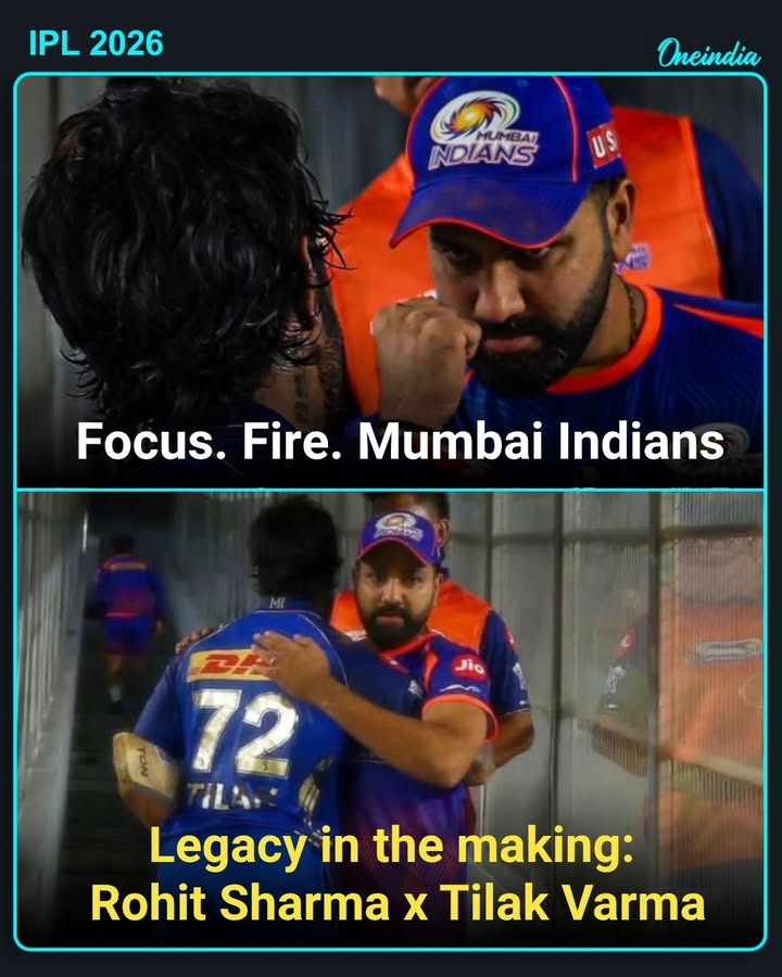After smashing a brilliant century against Gujarat, Tilak Varma was warmly embraced by Rohit Sharma — a moment full of pride and joy!