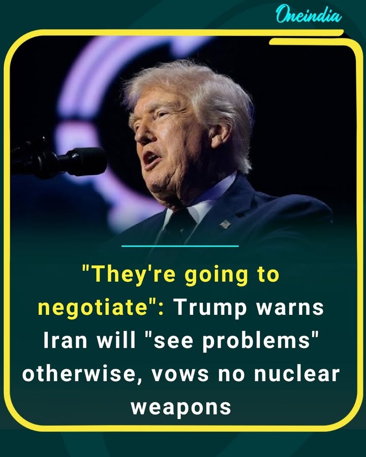 Trump issues a strong warning to Iran, pushing for negotiations while making it clear that nuclear weapons remain a red line for the United States.