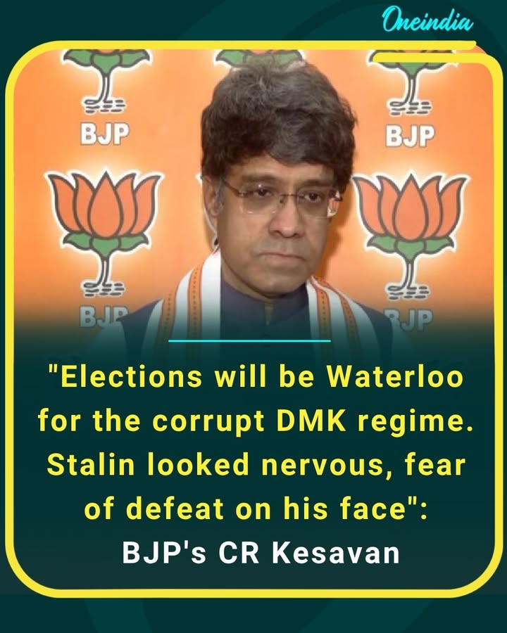 CR Kesavan slams DMK, says elections will expose corruption as MK Stalin shows signs of pressure and fear of defeat.