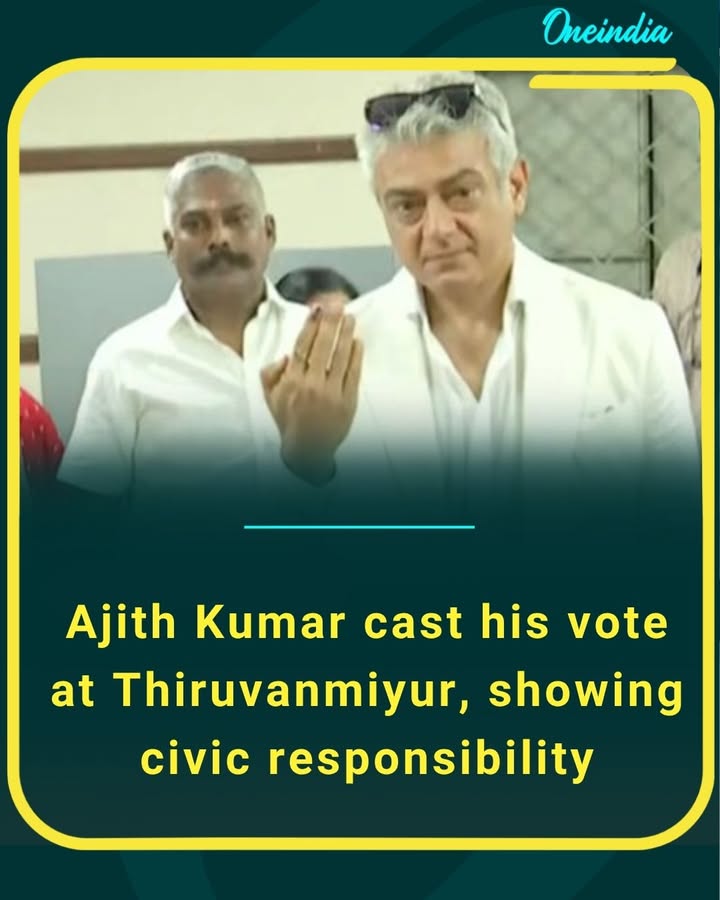 Ajith voted at Thiruvanmiyur, exercising his democratic right.