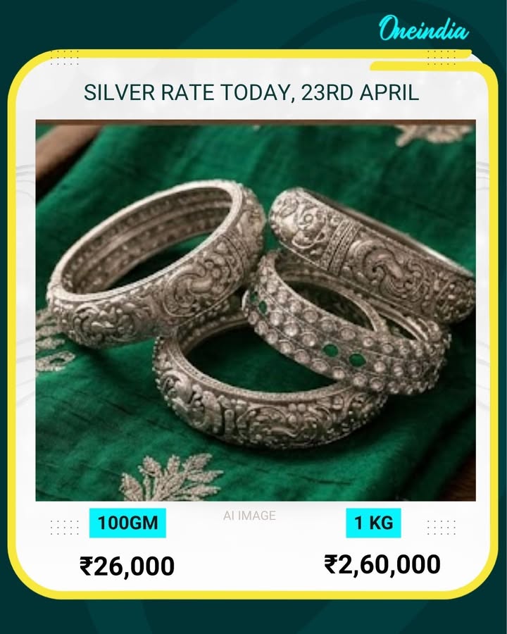 Silver rate today, 23rd April