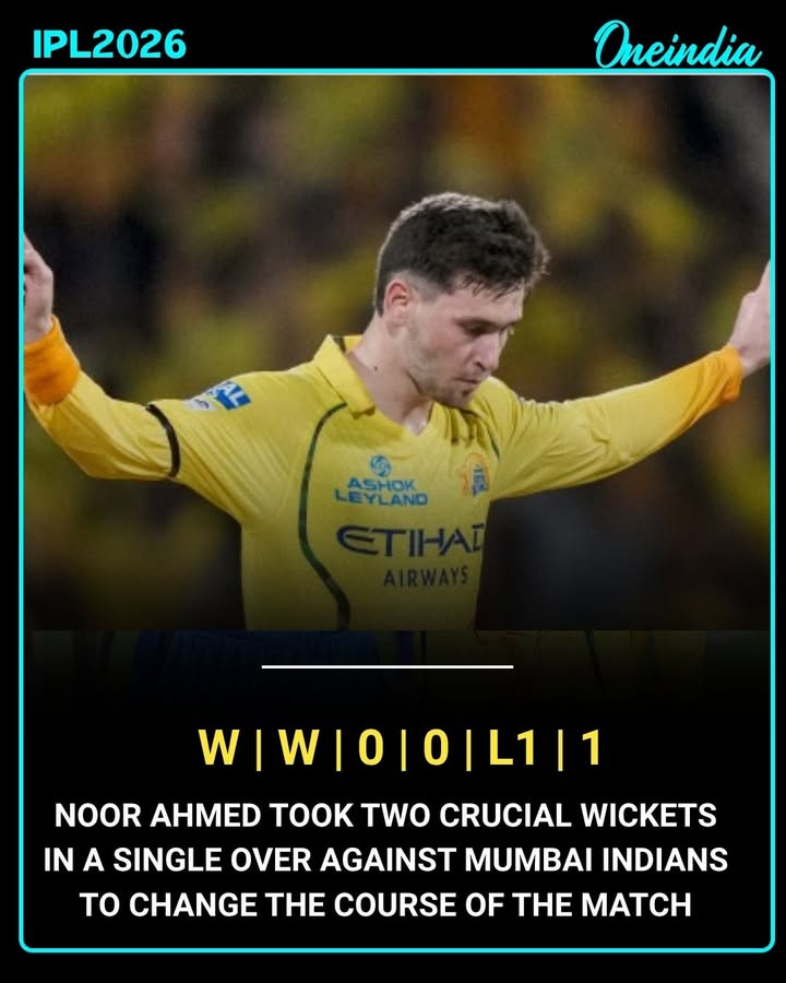 Noor Ahmad turns the game with two wickets in one over vs Mumbai Indians