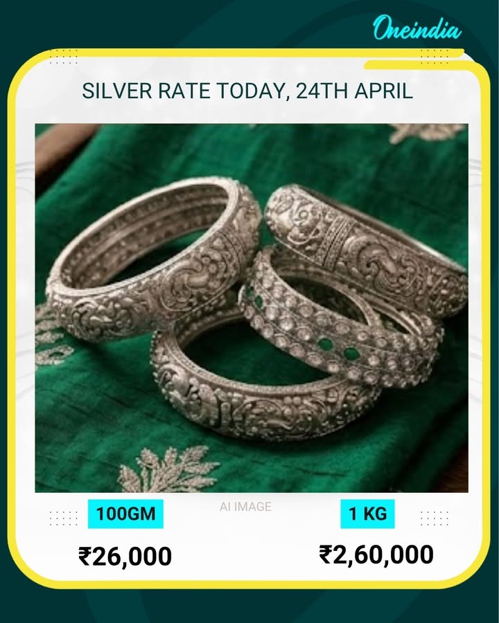 Silver rate today, 24th April