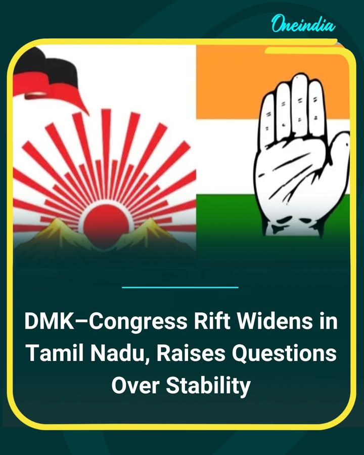 Tensions between the Dravida Munnetra Kazhagam and the Indian National Congress in Tamil Nadu appear to be intensifying, raising concerns over the stability of their alliance. While no formal split has been announced, growing differences and political signals have fueled speculation about the future of their partnership in the state.