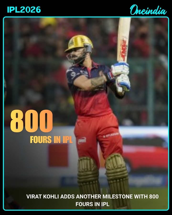 Virat Kohli becomes the first player in IPL history to smash 800 fours!