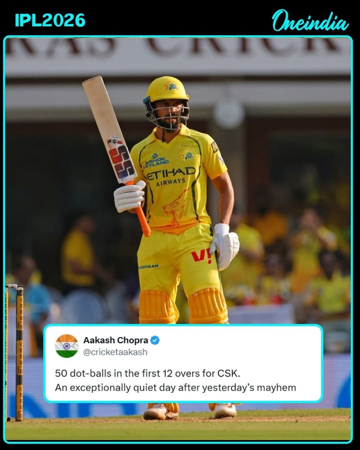 Aakash Chopra highlights CSK’s slow start with 50 dot balls