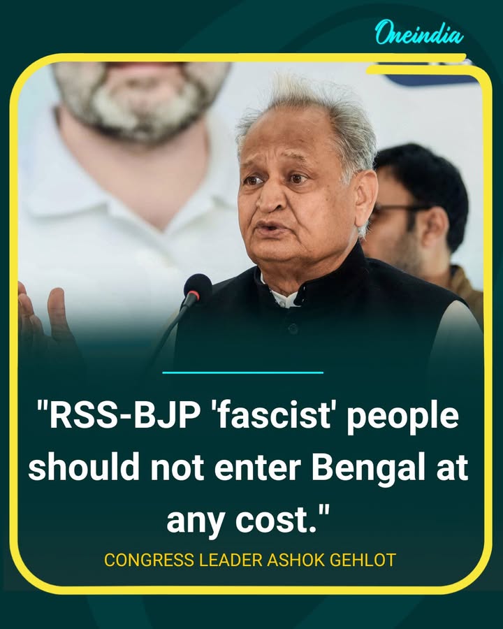 Ashok Gehlot targets BJP-RSS over Bengal entry